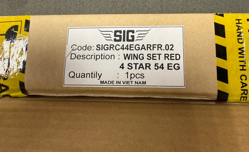 New SIG Four Star .54 54 ARF Red RC Airplane Wing Set SIGRC44EGARFR