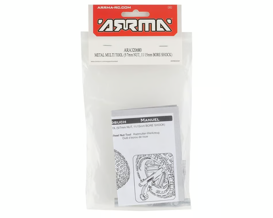 ARRMA ARA320680 Metal Multi Tool for All ARRMA 1/10 and 1/8 Scale Vehicles