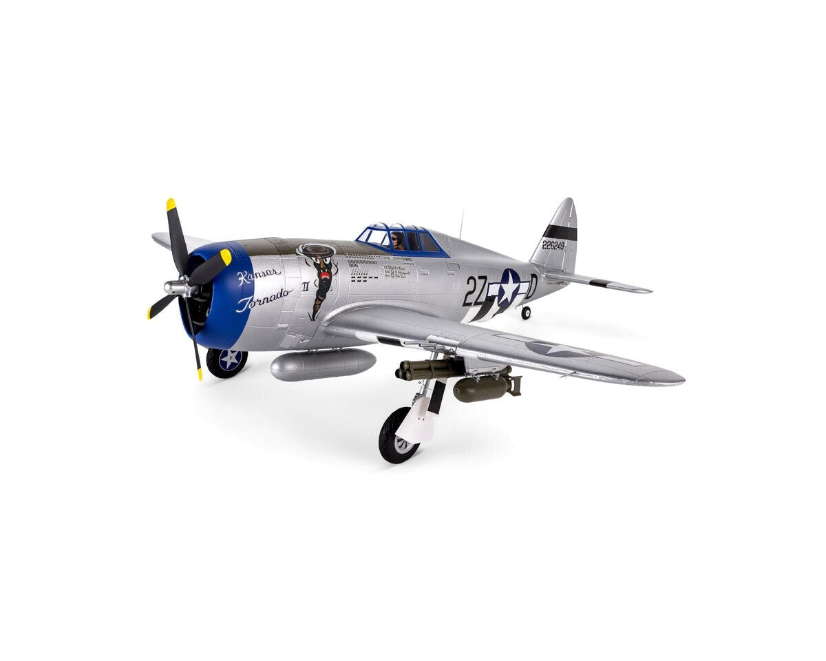 E-flite EFlite P47 P-47 Razorback BNF Basic Electric RC Airplane AS3X & SAFE