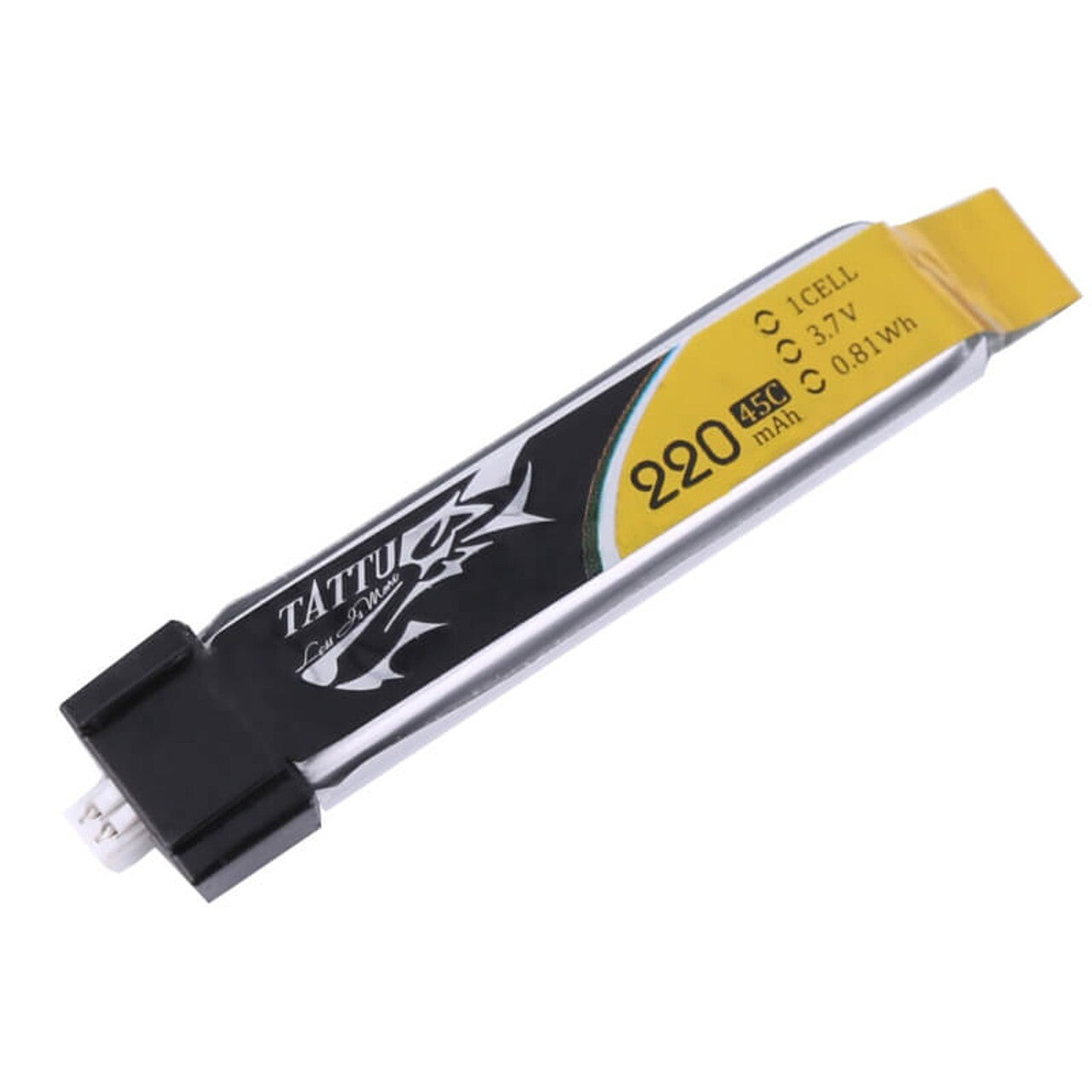 Tattu 220mAh 3.7V 45C 1S1P Lipo Battery Pack (5pcs) : Blade Inductrix Tiny Whoop