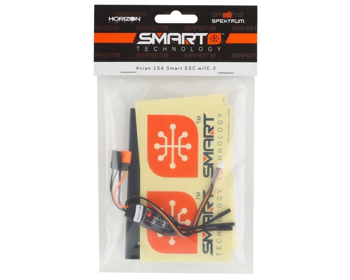 Spektrum RC Avian 15A 15 AMP Smart ESC w/IC-2 IC2 Connector SPMXAE1015A
