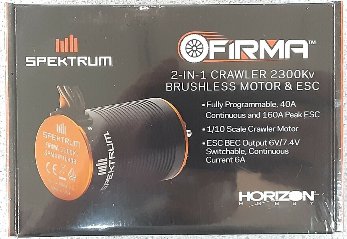 Spektrum RC Truck Firma 2-in-1 Brushless ESC & Motor Crawler System Combo 2300Kv