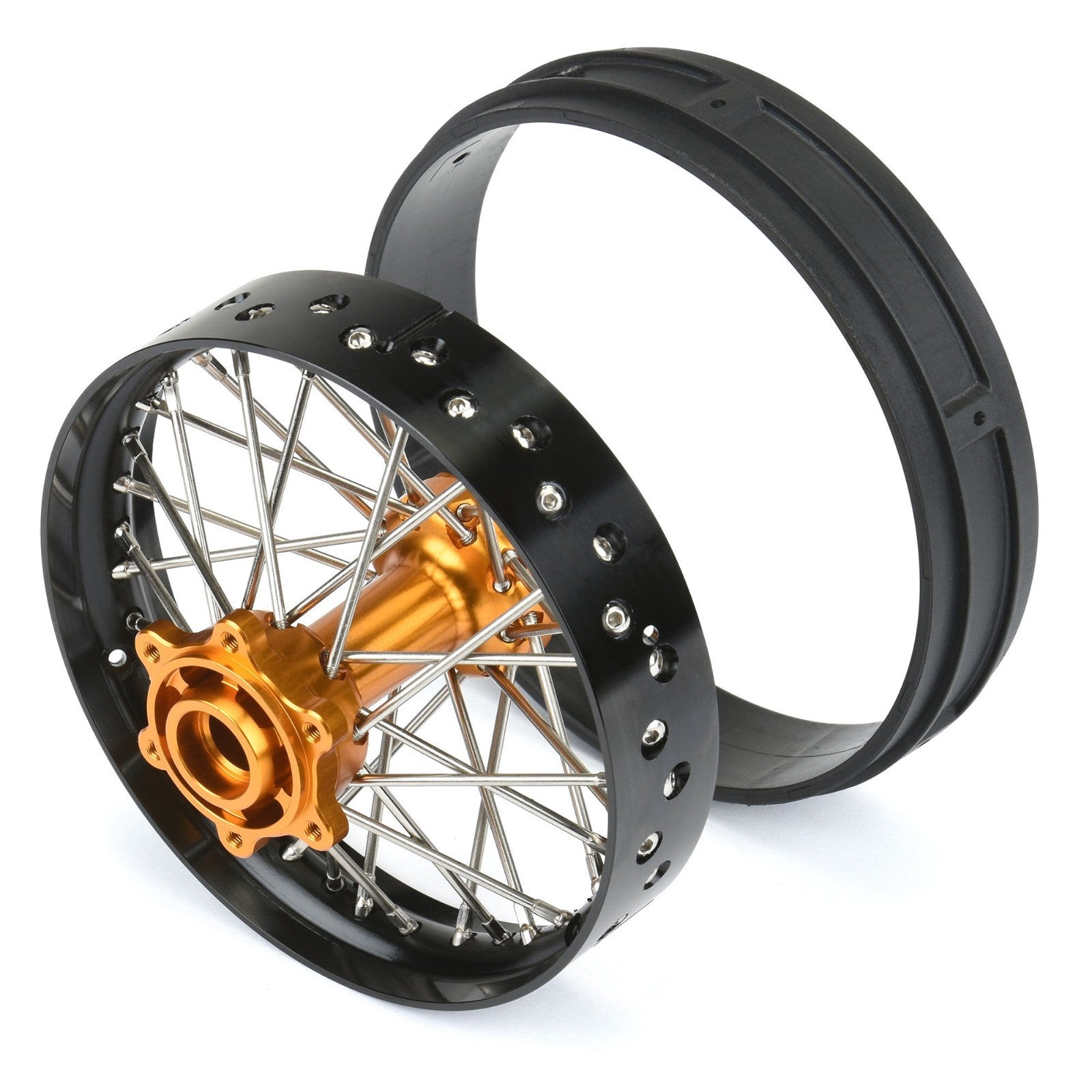 ProLine PRO283700T3 Pro-Spec Aluminum V2 Bead Rear Wheel, Black/Gold: Promoto-MX
