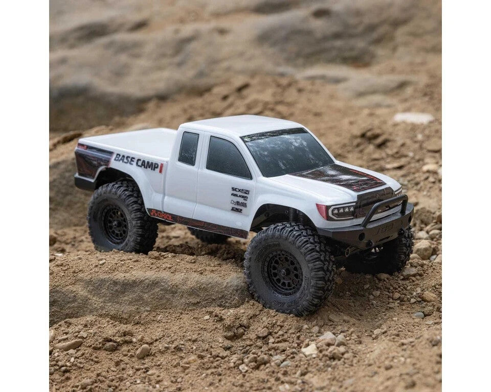 Axial SCX24 Base Camp 1/24 4WD RTR Scale Mini Rock Crawler White AXI-1219T1