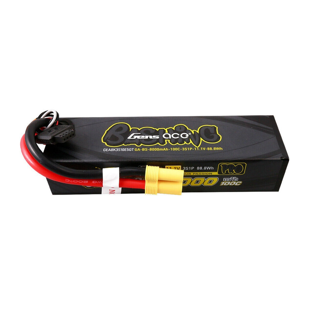 2X Gens Ace G-Tech Bashing 8000mAh 11.1V 100C 3S Lipo Battery EC5 For Arrma Car