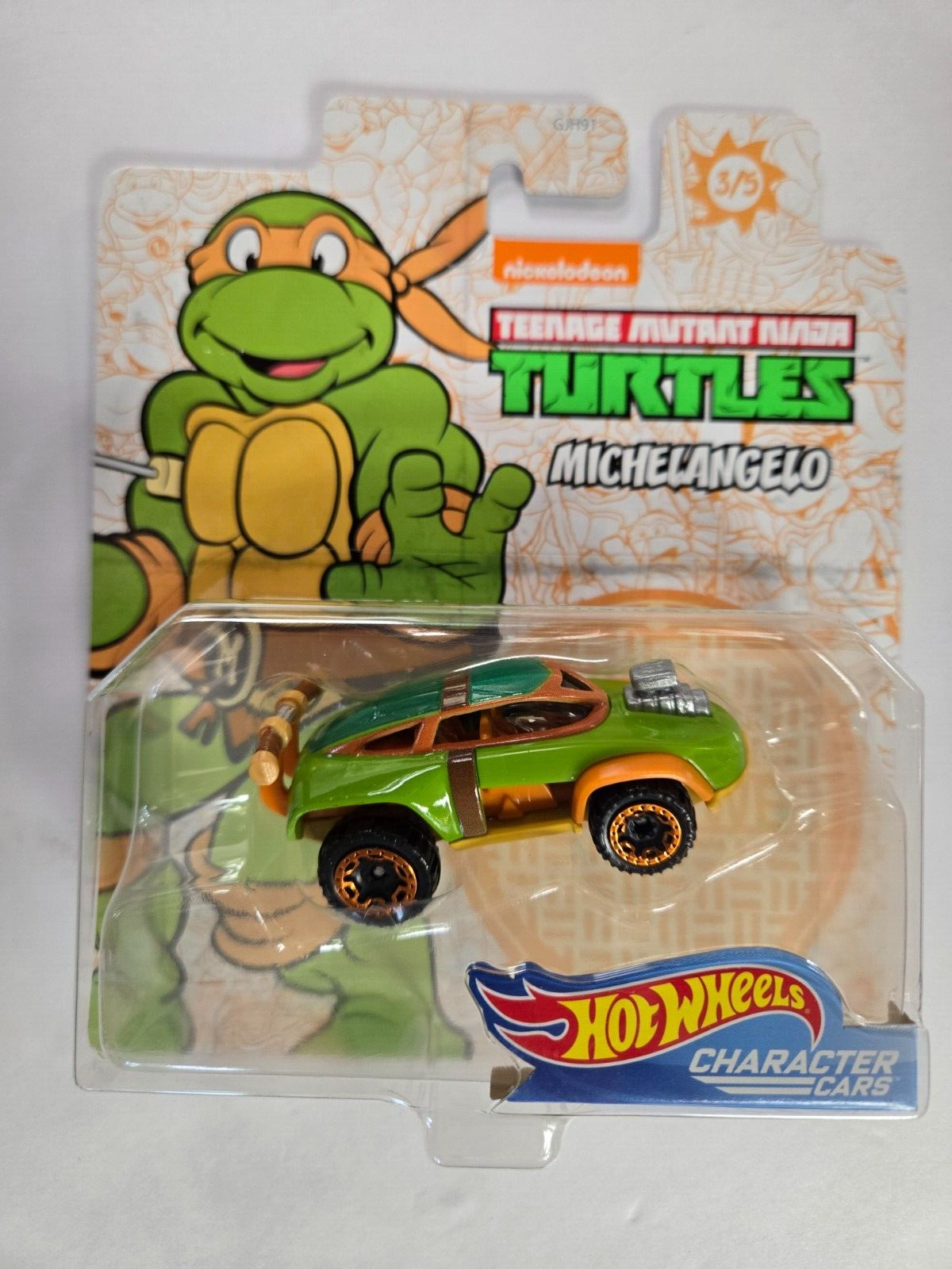 Hot Wheels Teenage Mutant Ninja Turtles Michelangelo  Character Car  Nickelodeon