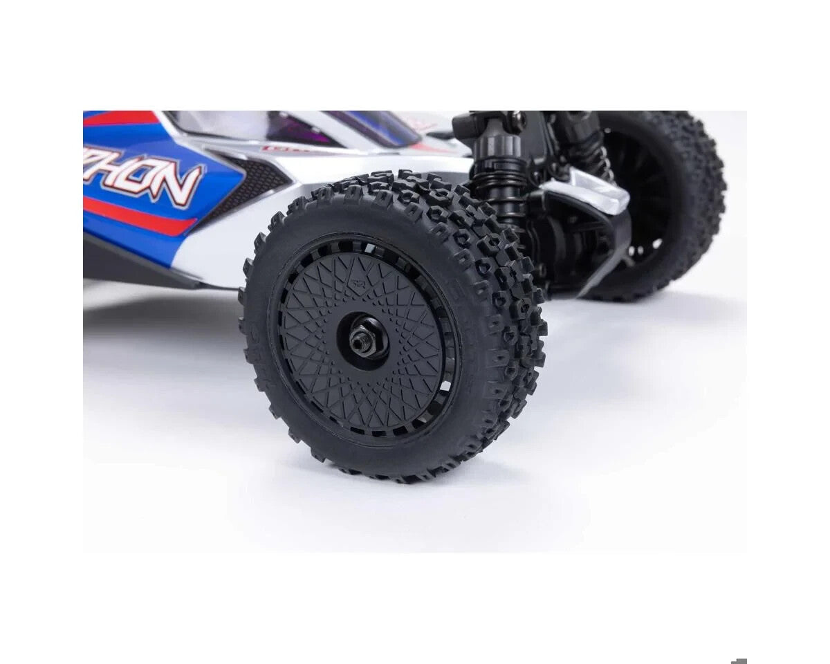 Arrma Typhon Grom MEGA 4WD 380 Brushed 1/18 Buggy RTR Blue/Silver ARA2106T1