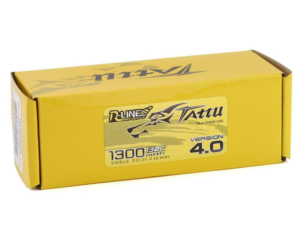2x Tattu RLine Version 4.0 22.2v 6s 1300 130c High Performance Lipo Battery XT60