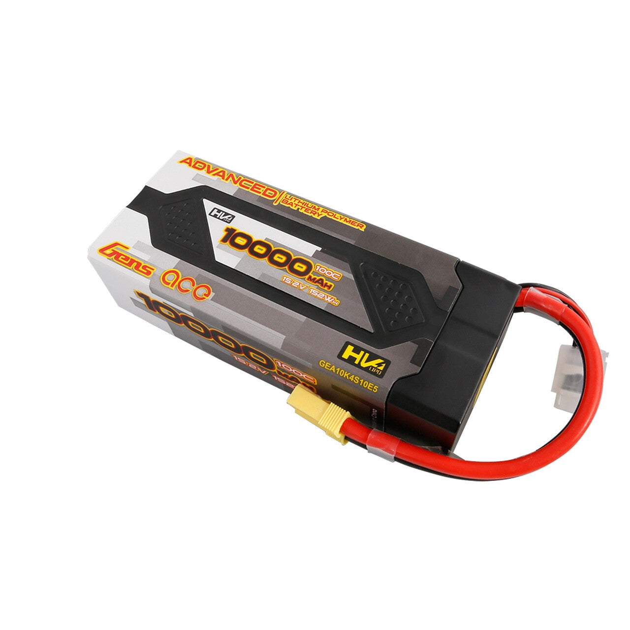 Gens Ace Advanced 10000mAh 15.2V 100C 4S HardCase Lipo Battery Pack EC5 : ARRMA