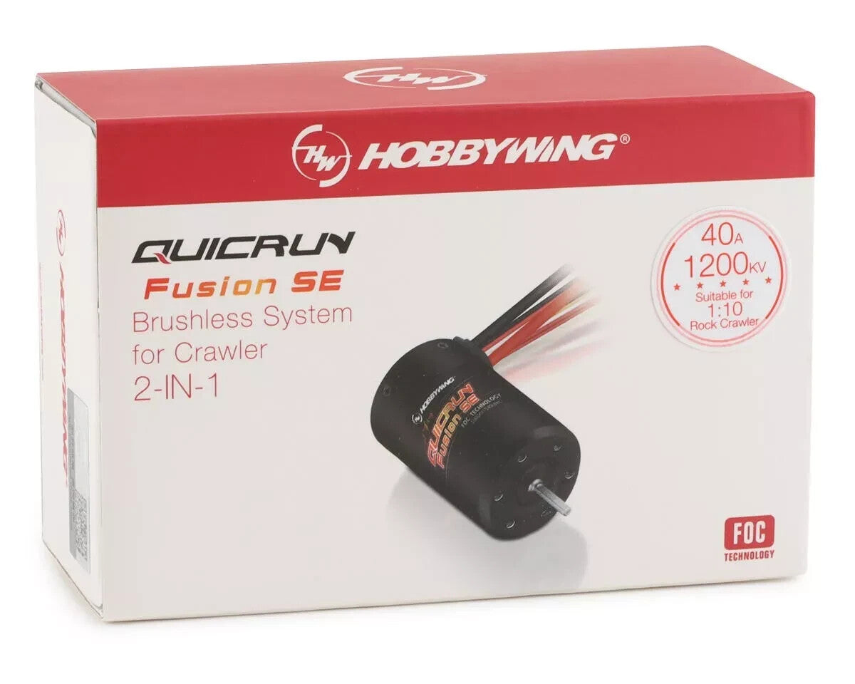 Hobbywing QuicRun Fusion SE FOC 2in1 Crawler Brushless ESC & Motor System 1200kv