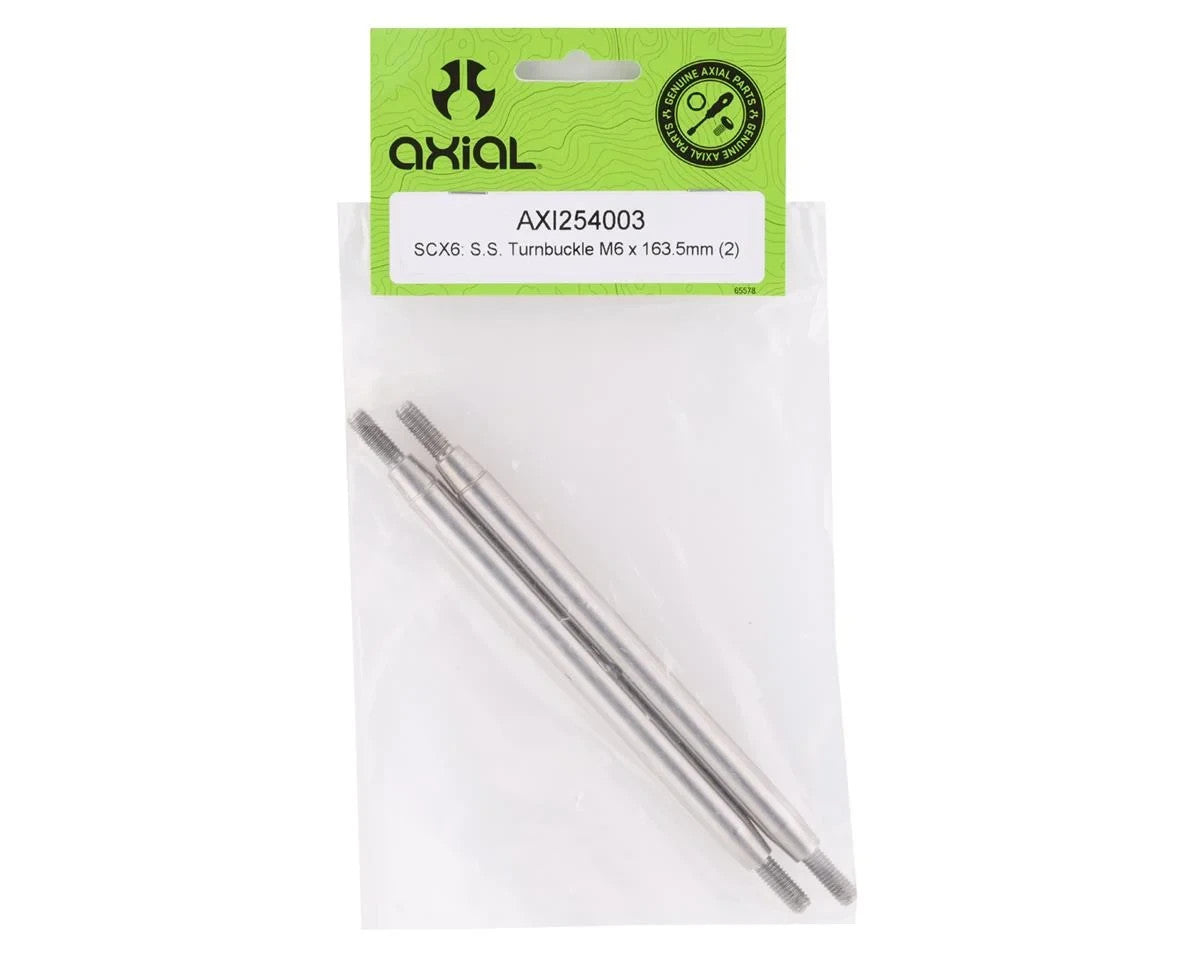 Axial SCX6 6x176mm Stainless Steel Turnbuckle (2) [AXI254004]