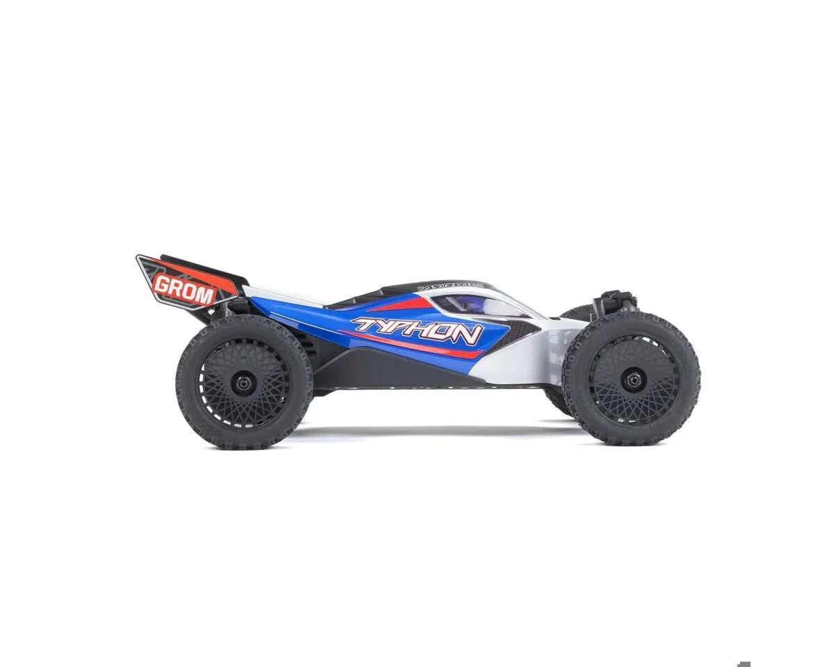 Arrma Typhon Grom MEGA 4WD 380 Brushed 1/18 Buggy RTR Blue/Silver ARA2106T1