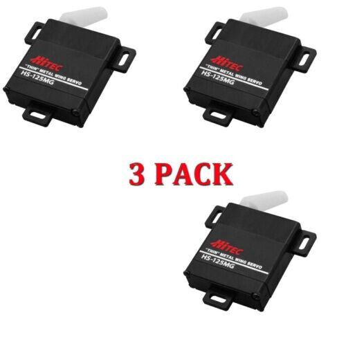 3 Pack Hitec HS-125MG Slim Metal Gear Wing RC Glider Servo HS125MG / HS125-MG