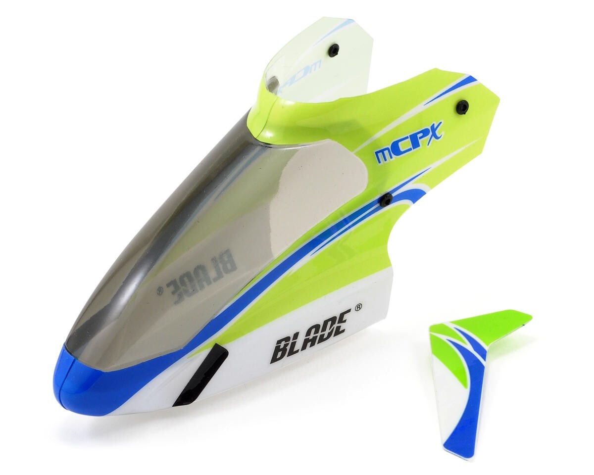 Blade MCPX MCP X Complete Canopy / Body w/Vertical Fin (Green) BLH3519