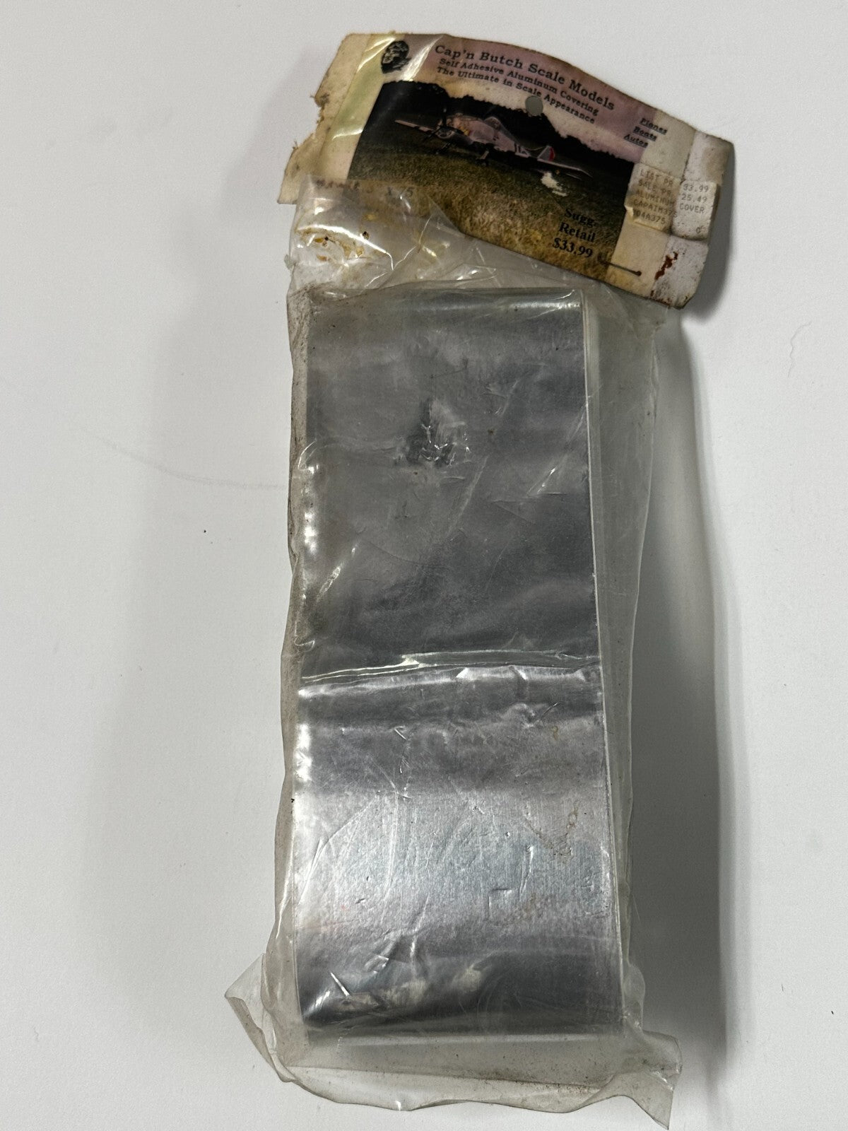 Cap'n Butch Scale Models Self Adhesive RC Airplane / Jet Aluminum Covering