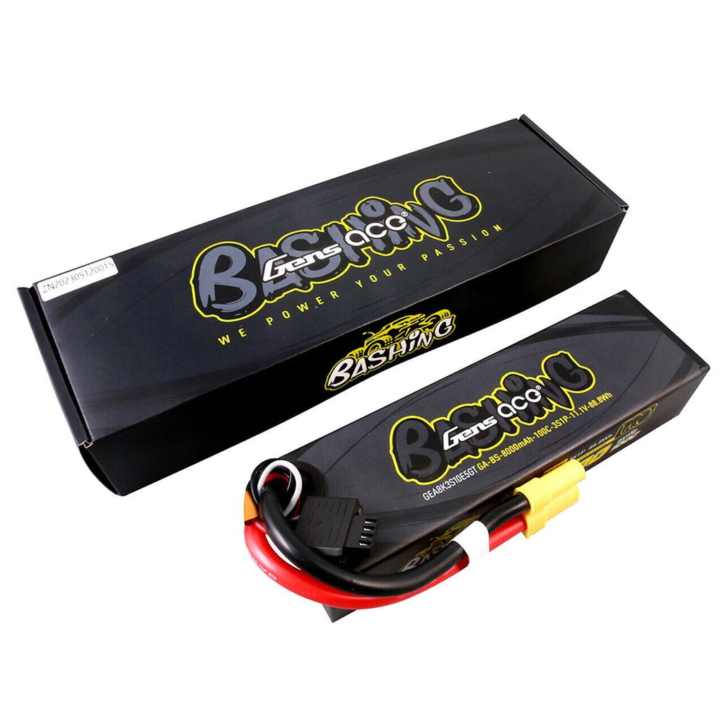 Gens Ace G-Tech Bashing 8000mAh 11.1V 100C 3S Lipo Battery EC5 For Arrma Car