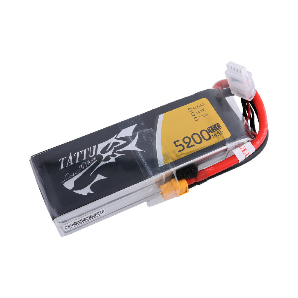 2x Tattu 5200mAh 14.8V 35C 4S Lipo Battery XT60 Plug RC Car Truck Heli Airplane