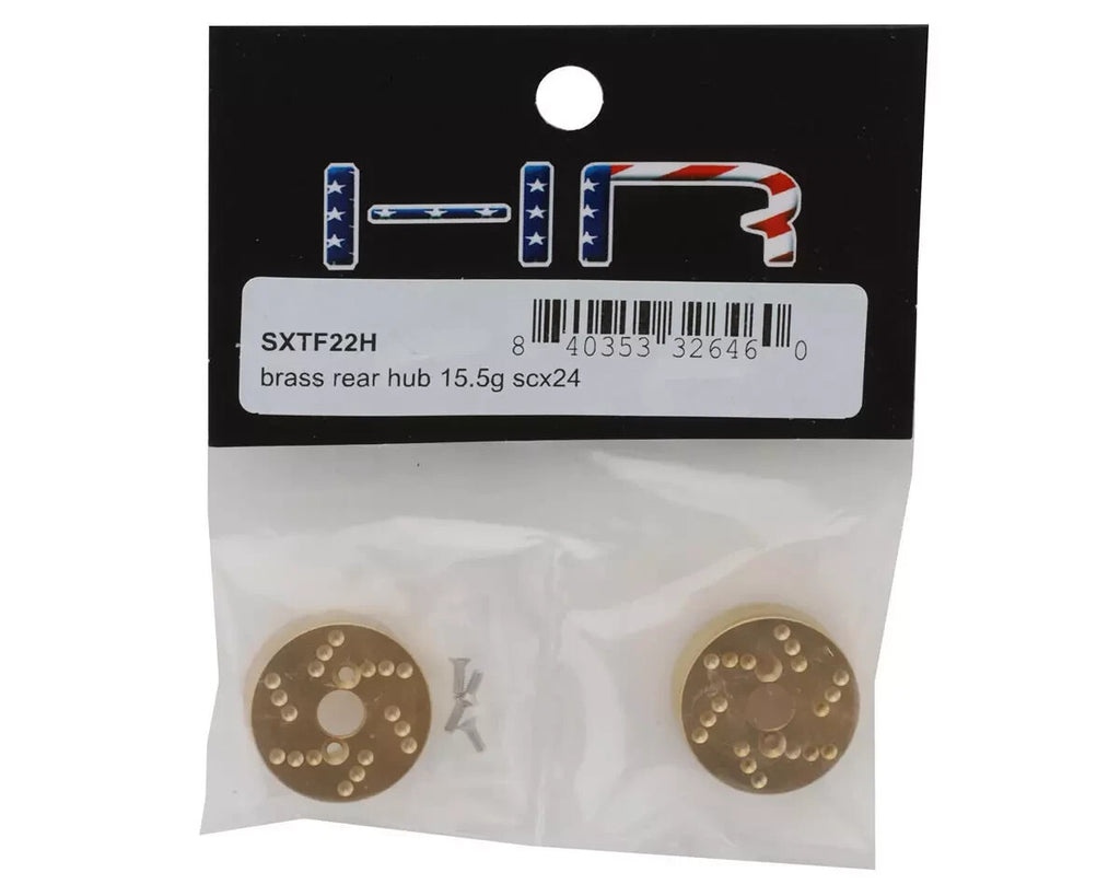 Hot Racing Axial SCX24 RC Truck Brass Rear Hub (2) (31g) HRASXTF22H