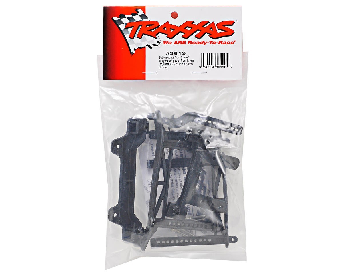 Traxxas TRA3619 Front Rear Adjustable Body Mount Posts Set Stampede Bigfoot RC