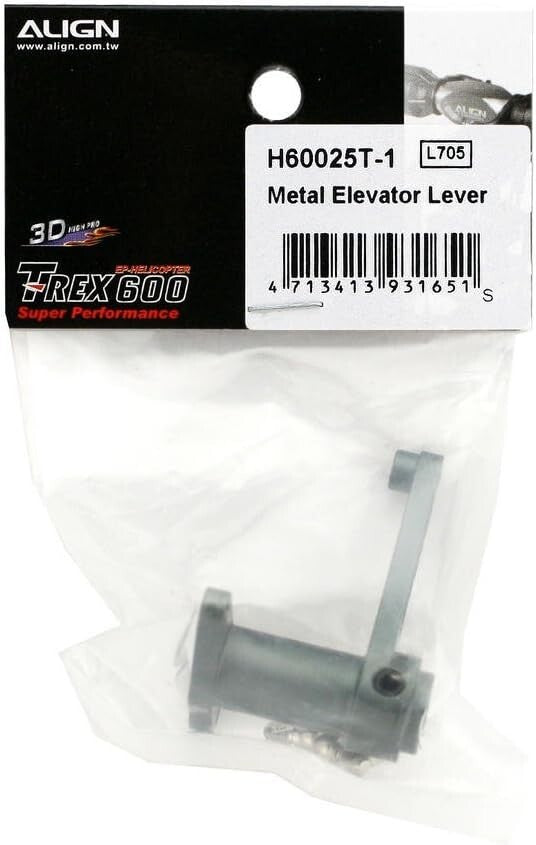 Align Trex T-rex 600 RC Helicopter Metal Elevator Lever H60025T-1 60025T 60025