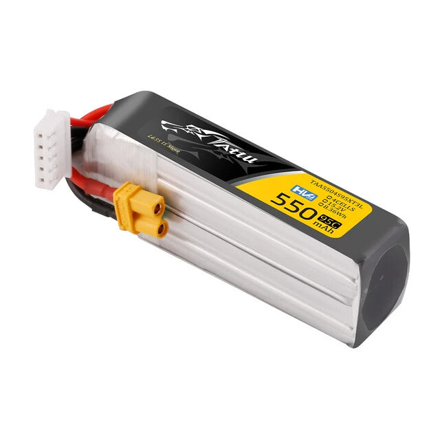 Tattu 550mAh 4S 95C 15.2V HV Lipo RC Airplane Battery Long Pack With XT30 Plug