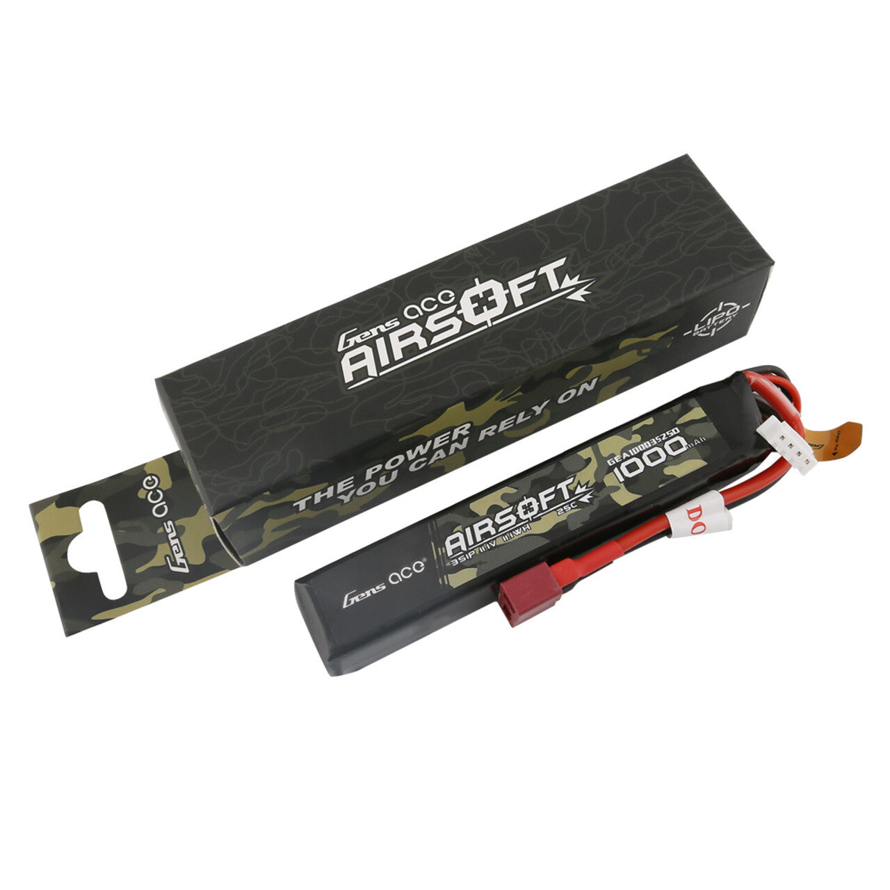 Gens Ace 25C 1000mAh 3S 11.1V Airsoft Battery With Deans Plug M4,CM16 SCAR 