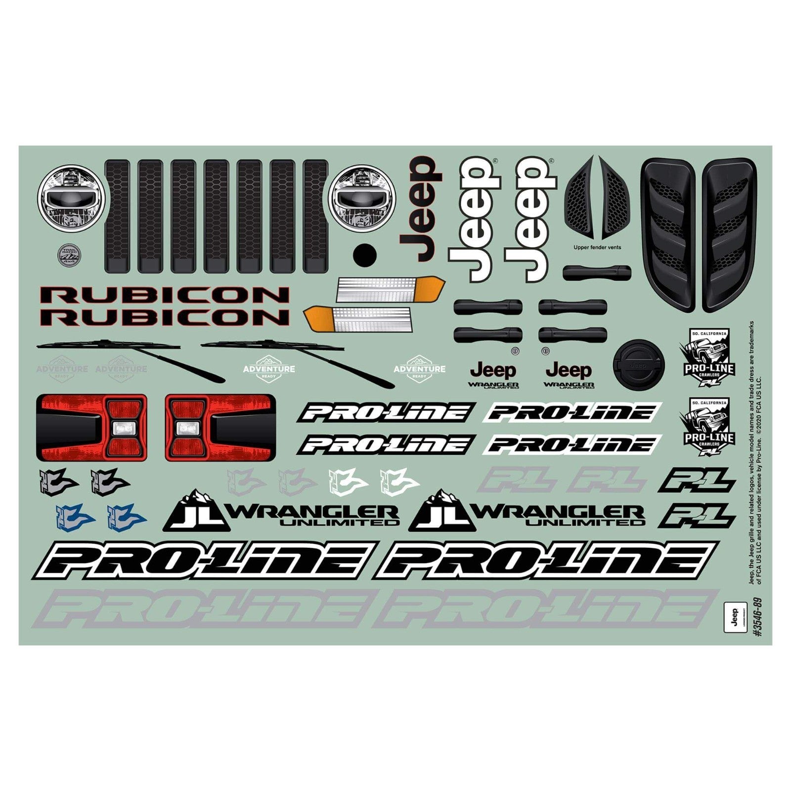 Pro-Line Racing Jeep Wrangler JL Unlimited Rubicon for 12.3 PRO354600 Car/Truck