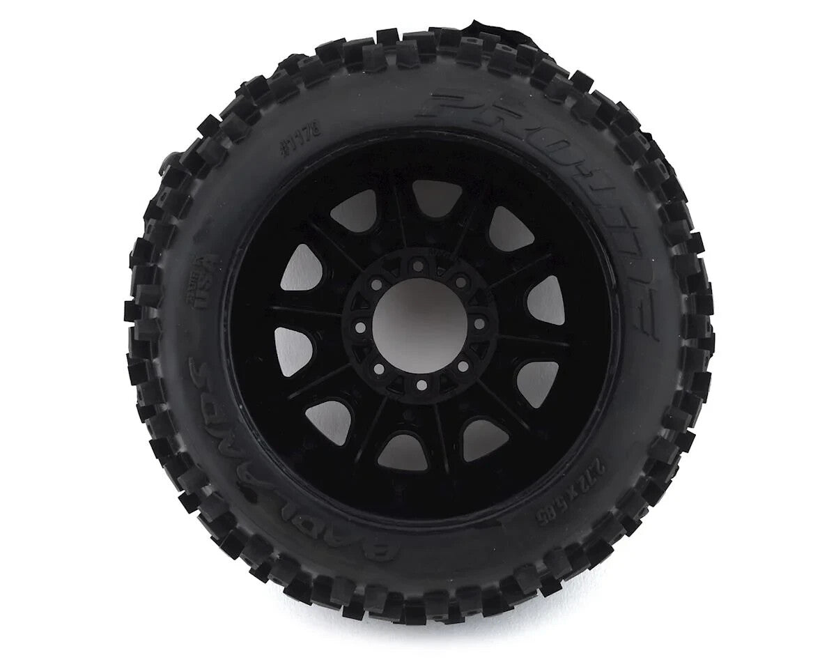Pro-Line Proline Badlands 3.8" PreMounted Truck Tires (2) Black w/Raid Wheels M2
