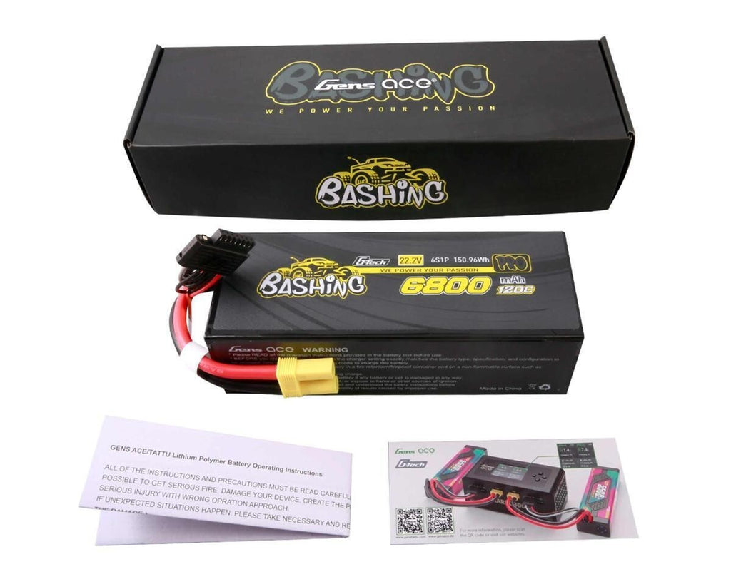 Gens Ace G-Tech Smart 6S EC5 6800mah Bashing Series Hardcase LiPo Battery 120C