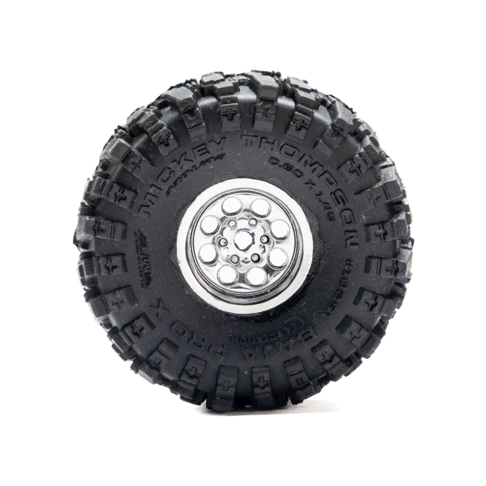 PRO1025110 1/30 Baja Pro X Front/Rear Mounted Chrome Beast Tires (4) Axial SCX30