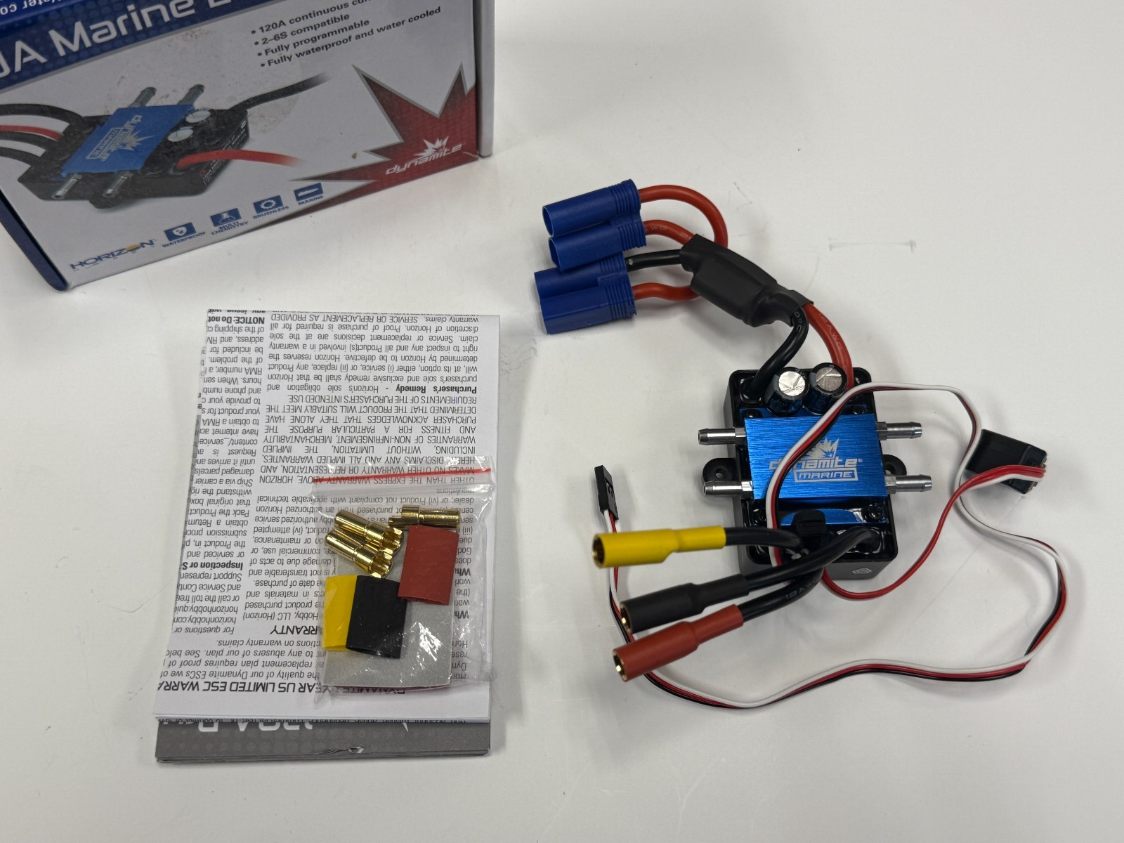 Dynamite 120A Brushless Marine Boat ESC Electronic Speed Control 2-6S DYNM3875