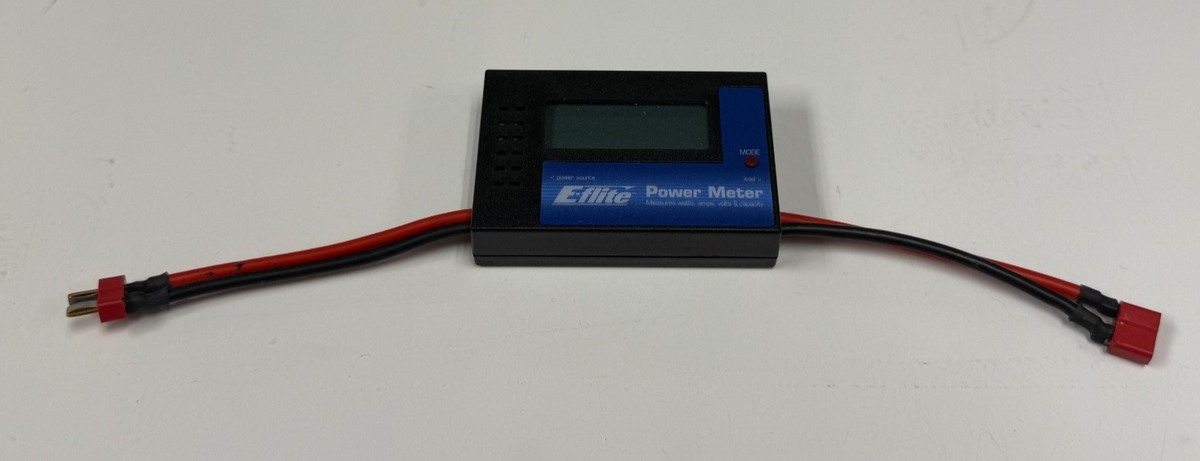 EFlite Watt Meter EFLA110 Digital LCD Volts Amps Watts Capacity Analyzer Deans