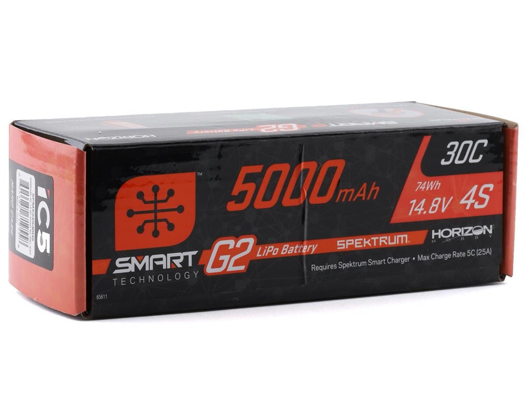 Spektrum RC 4S Smart G2 LiPo 30C Battery Pack w/ IC5 Connector 14.8V / 5000mAh