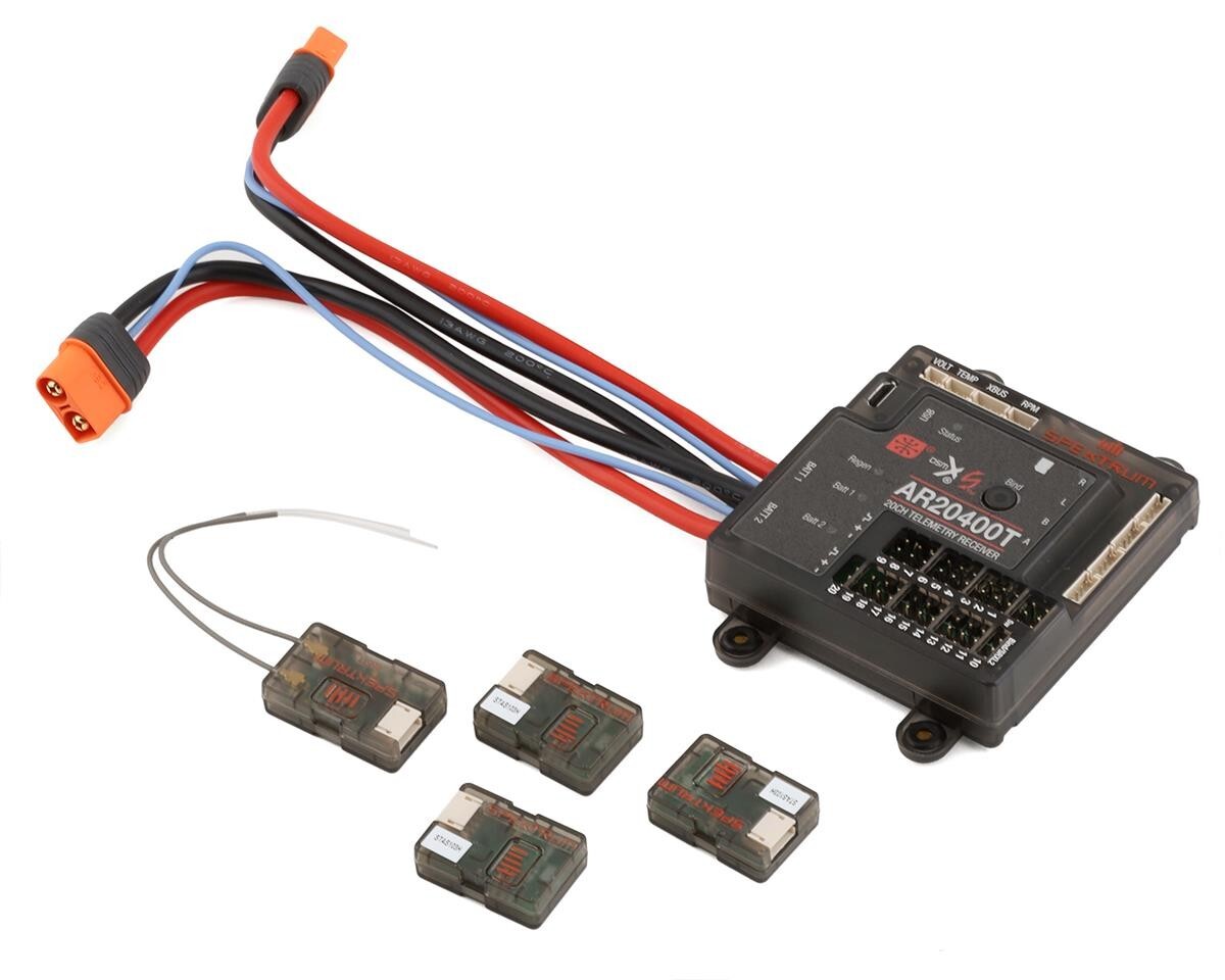 Spektrum RC AR20400T 20-Channel DSMX PowerSafe Telemetry Receiver SPMAR20400T