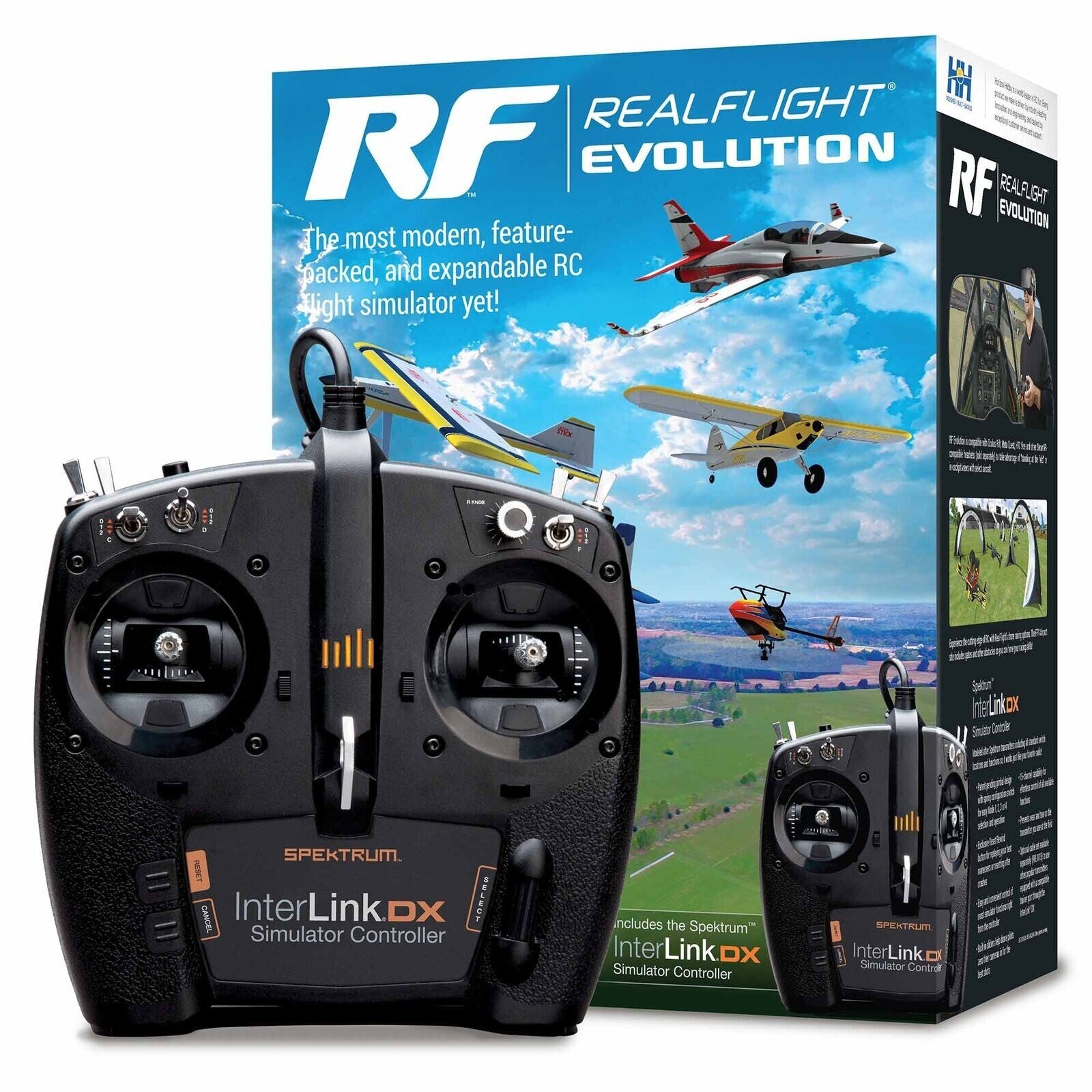 Realflight Evolution RC Airplane Flight Simulator w/Interlink DX Controller  MD2
