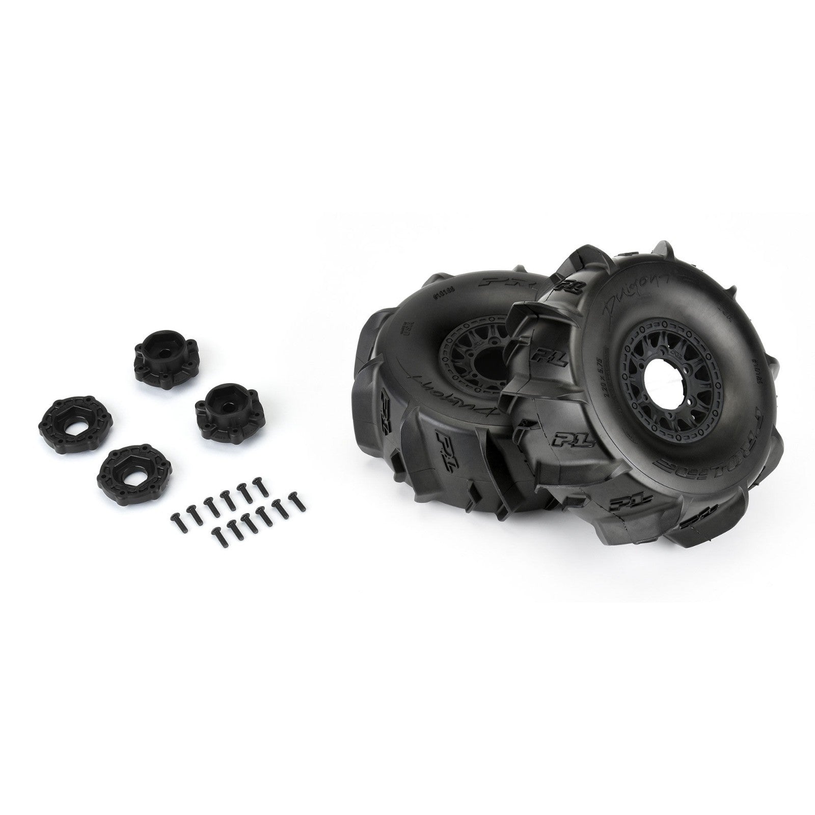 PRO1018911  1/7 Dumont Sand/Snow F/R Tires MTD 17mm Black Raid (2): Mojave / UDR