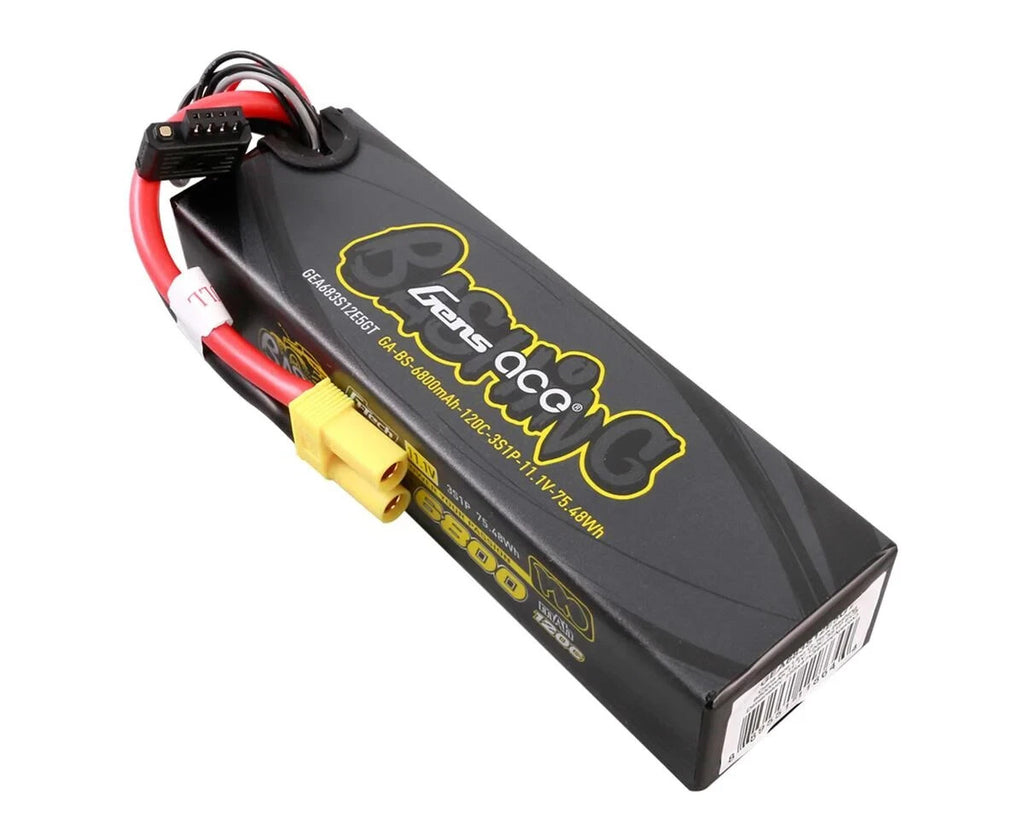 Gens Ace G-Tech 6800mAh 11.1V 120C 3S Lipo Battery EC5 For Arrma 1/8 RC Car