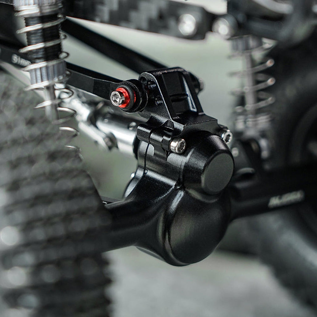 INJORA 4M-104BKFR +5mm Diamond Portal Axles Lay Down Servo TRX-4M Black