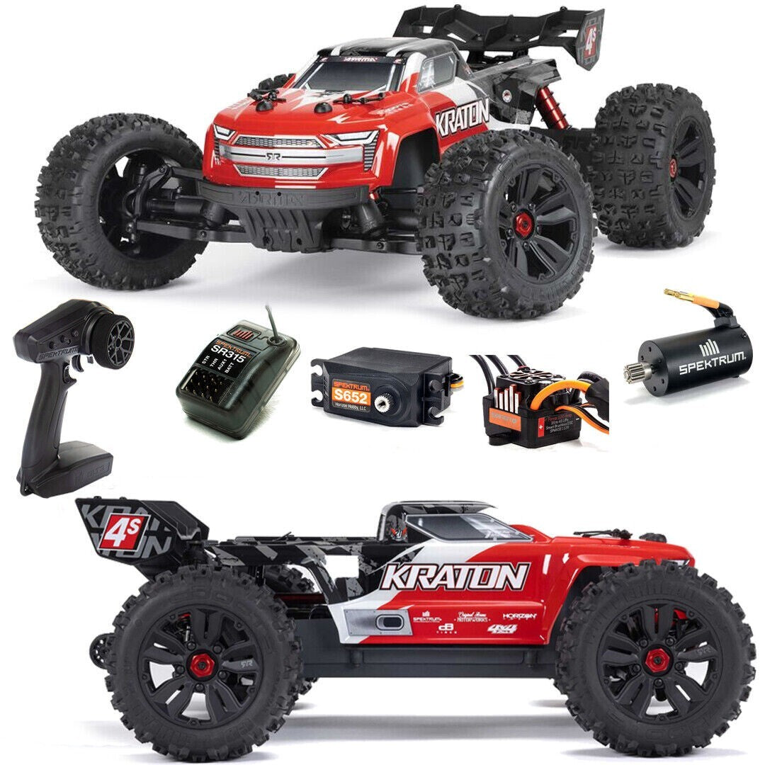 ARRMA ARA4408V2T3 1/10 Kraton 4X4 4S V2 BLX Speed RC Monster Truck RTR Red