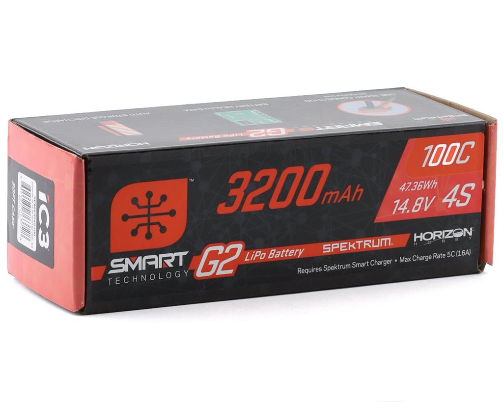 Spektrum RC 4S Smart G2 LiPo 100C Battery Pack 14.8V 3200mAh w/ IC3 Connector
