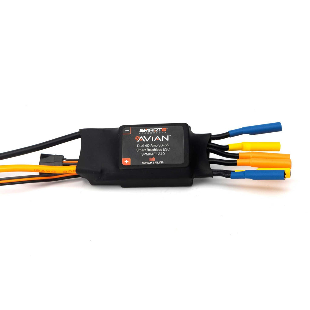 Spektrum Avian Dual 40 Amp Brushless Smart ESC Speed Control 3S - 6S SPMXAE1240