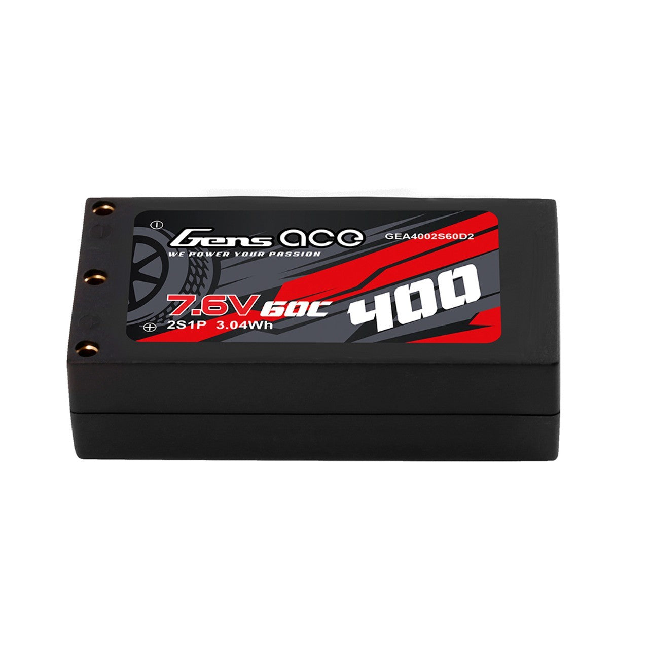 Gens ace 400mAh 2S 60C 7.6V HV Hardcase Lipo Battery with XT60 Plug : RX28