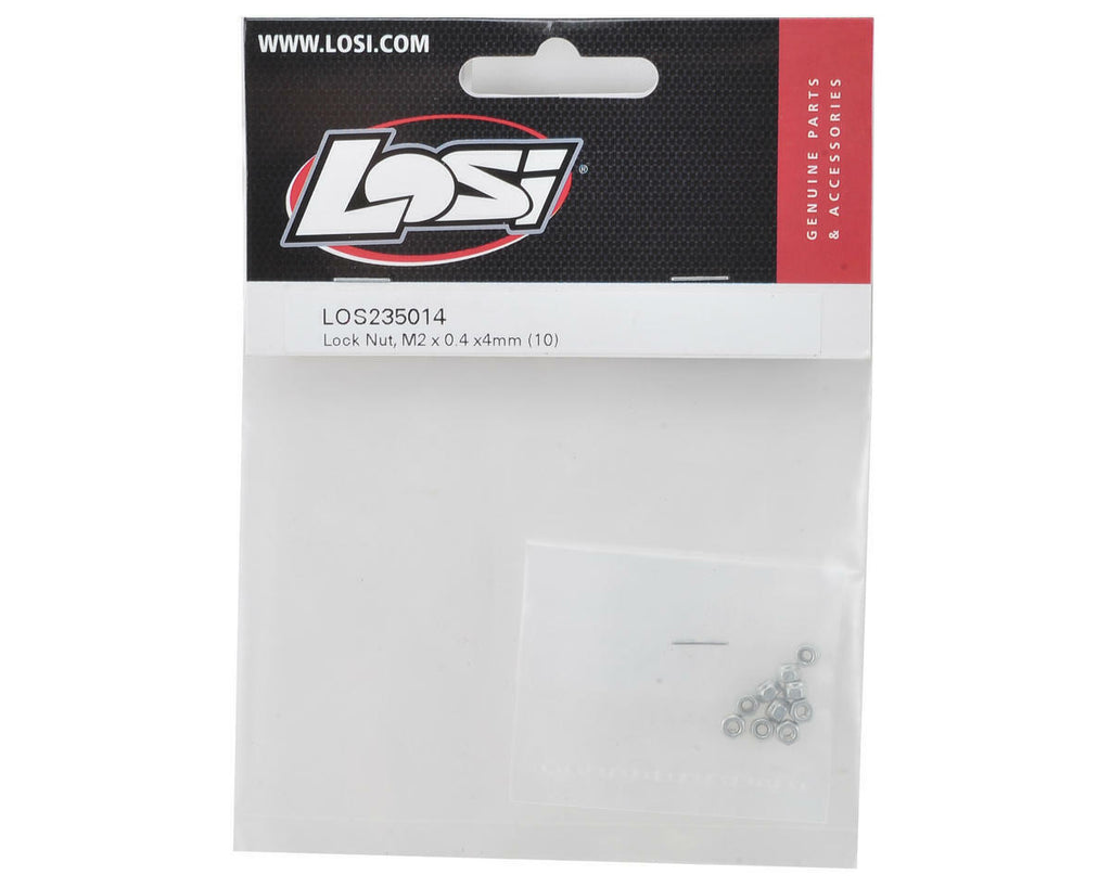 Losi Mini-T MiniT RC Remote Control Truck 2.0 2x0.4x 4mm Lock Nut (10) LOS235014