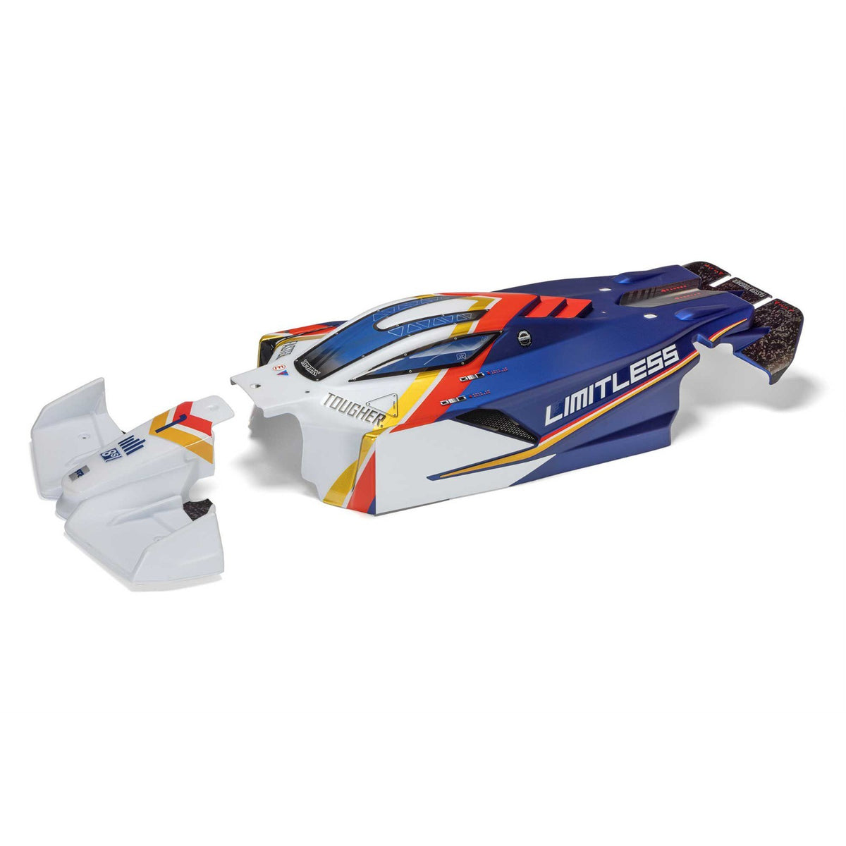 ARRMA ARA-2810 LIMITLESS 120 Painted Decaled Body White Blue 1/7 8S