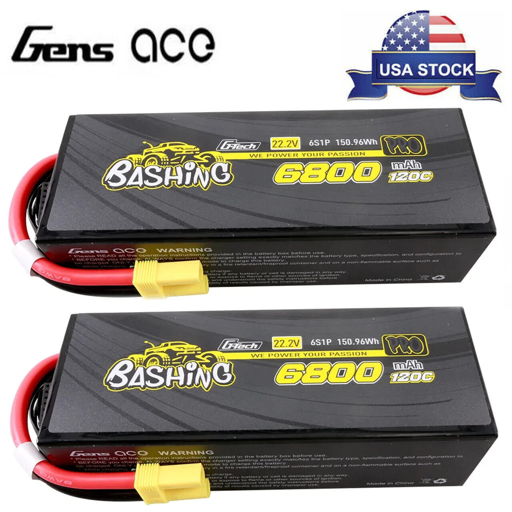 2xGens Ace G-Tech Smart 6S EC5 6800mah Bashing Series Hardcase LiPo Battery 120C