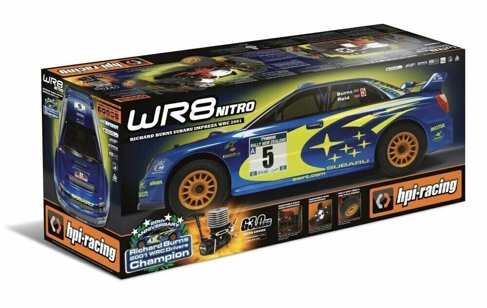 HPI Racing WR8 RTR Nitro 3.0 2001 WRC Subaru Impreza 1/8 Scale 4WD RTR Rally Car