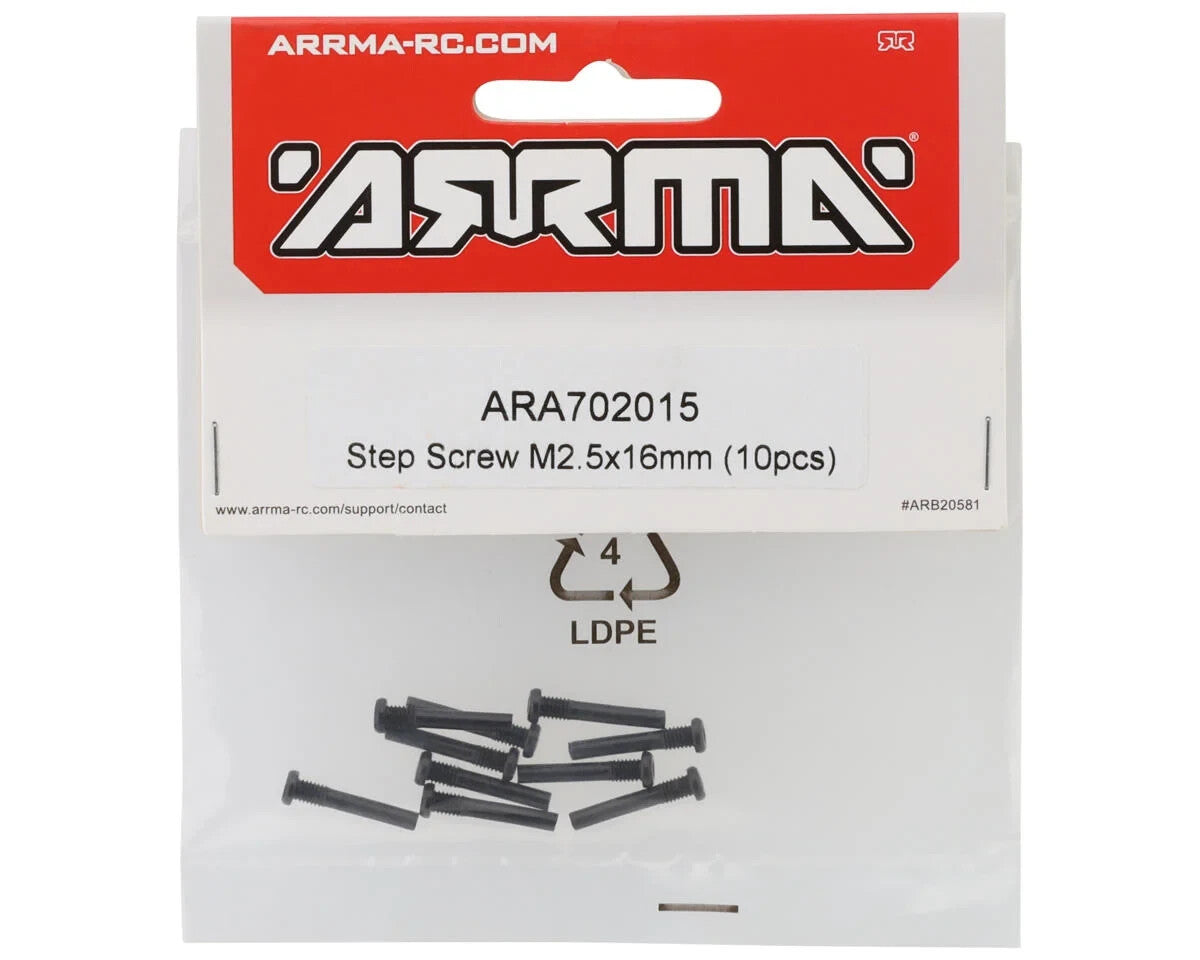 ARRMA Step Screw M2.5 x 16mm (10 pcs) #ARA 702015 Granite Typhon Mojave GROM