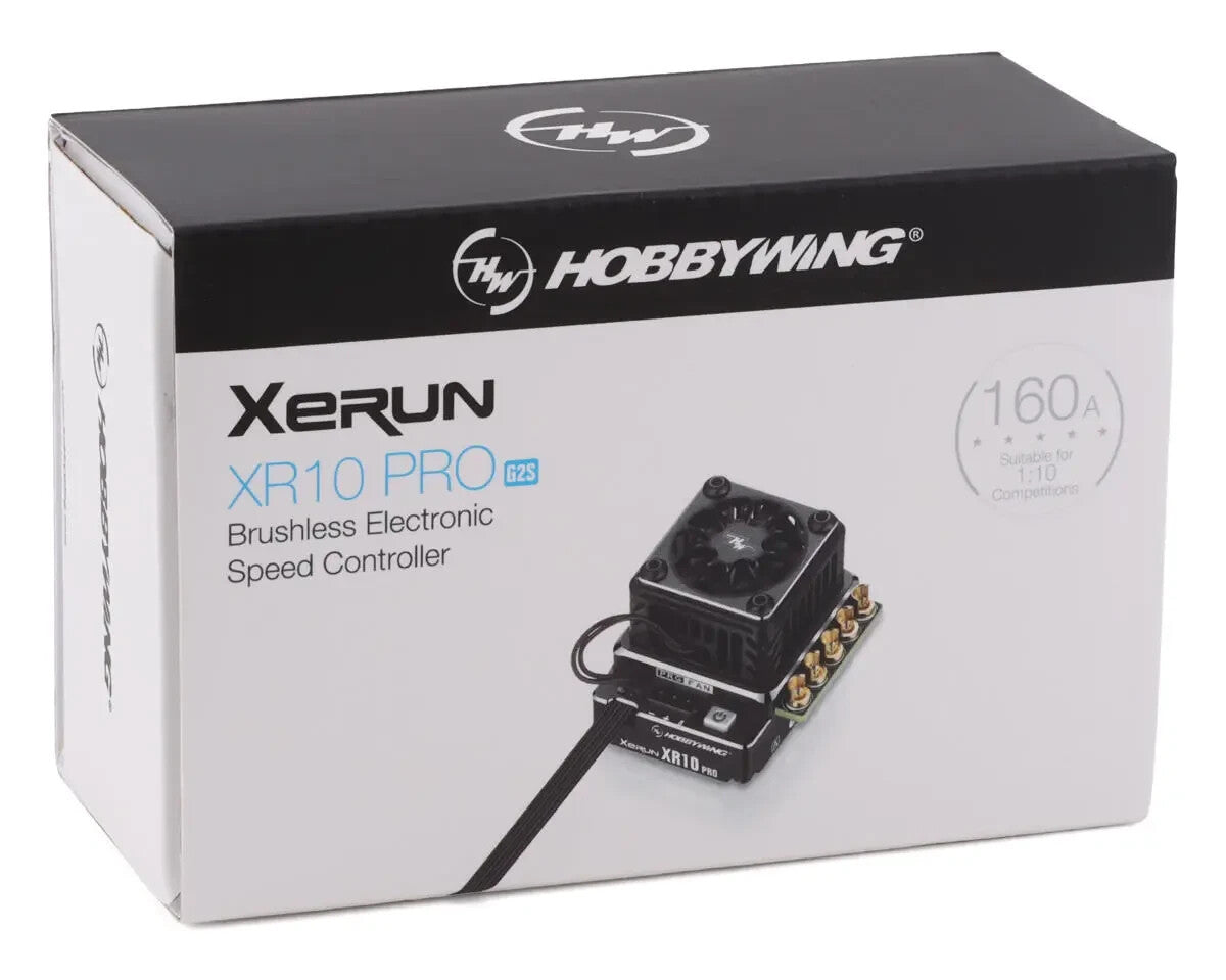 Hobbywing Xerun XR10 Pro G2S 160A Sensored RC Brushless ESC Stealth HWA30112613
