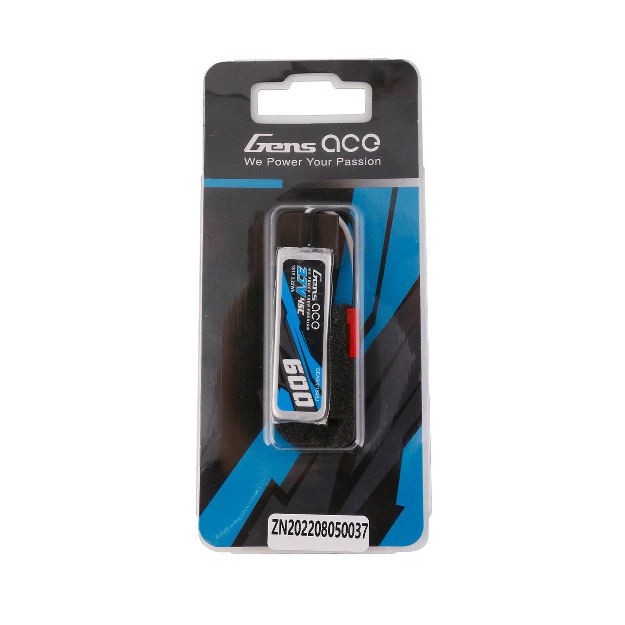 Gens Ace 600mAh 3.7V 45C 1S Lipo Battery Pack With JST Plug : Blade 120S 120 S2