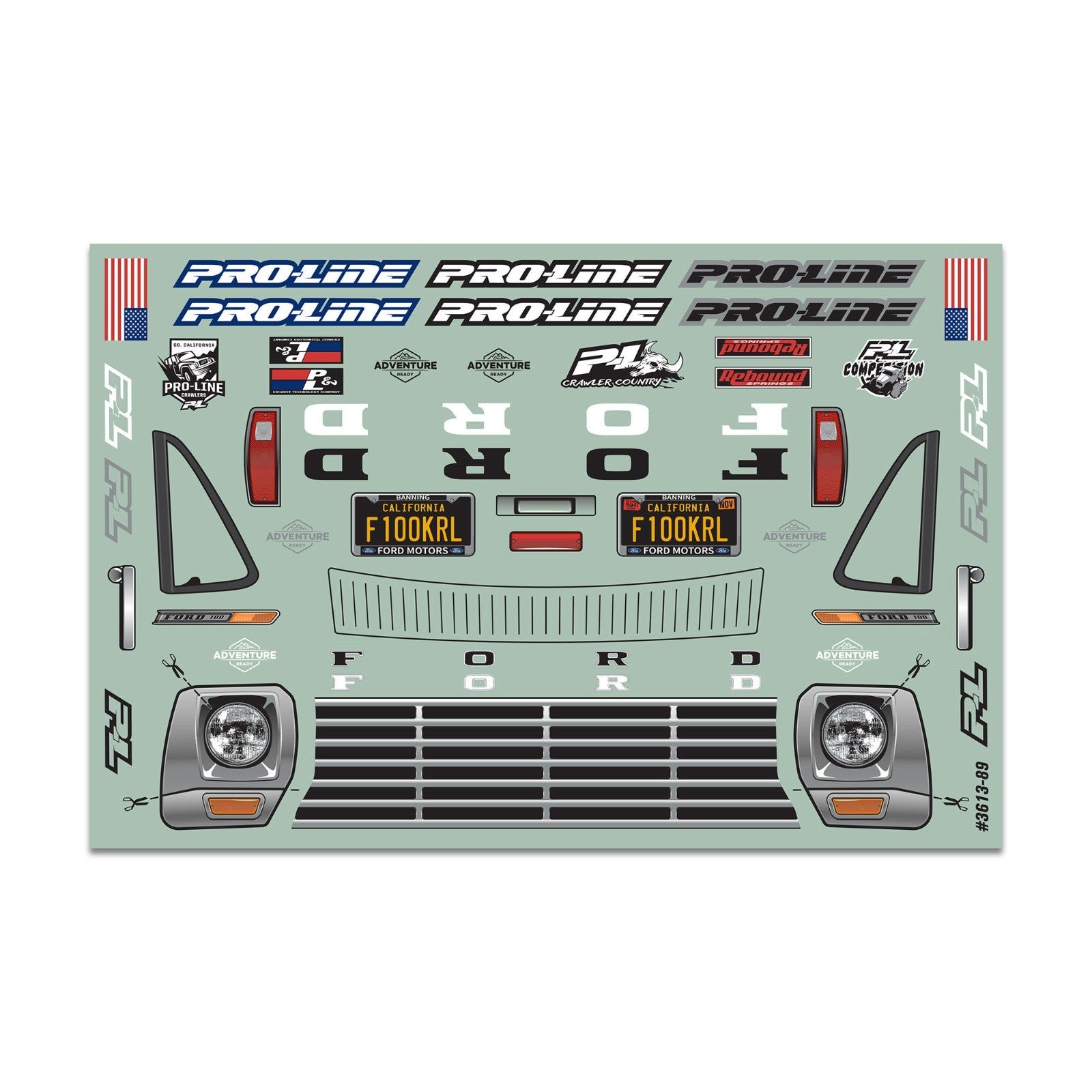 Pro-Line Racing 1/10 1967 Ford F-100 Clear Body 12.3 WB Crwlrs PRO361300